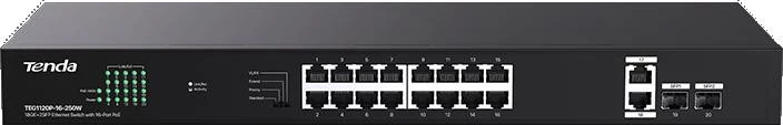 Tenda TEG1120P-16-250W tinklo jungiklis Nevaldomas Gigabit Ethernet (10/100/1000) Maitinimas per Ethernet (PoE)