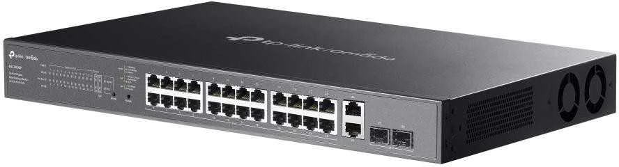 Šakotuvas TP-Link Omada ES228GMP tinklo komutatorius, valdomas L2 gigabito Ethernet (10/100/1000), maitinimas per Ethernet (PoE), Juodas