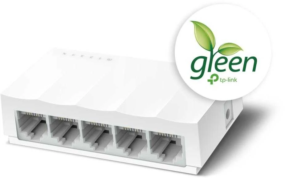 Šakotuvas TP-LINK LiteWave 5 prievadų 10/100M stalinio kompiuterio jungiklis 5 10/100M RJ45 prievadų darbalaukio plastikinis dėklas