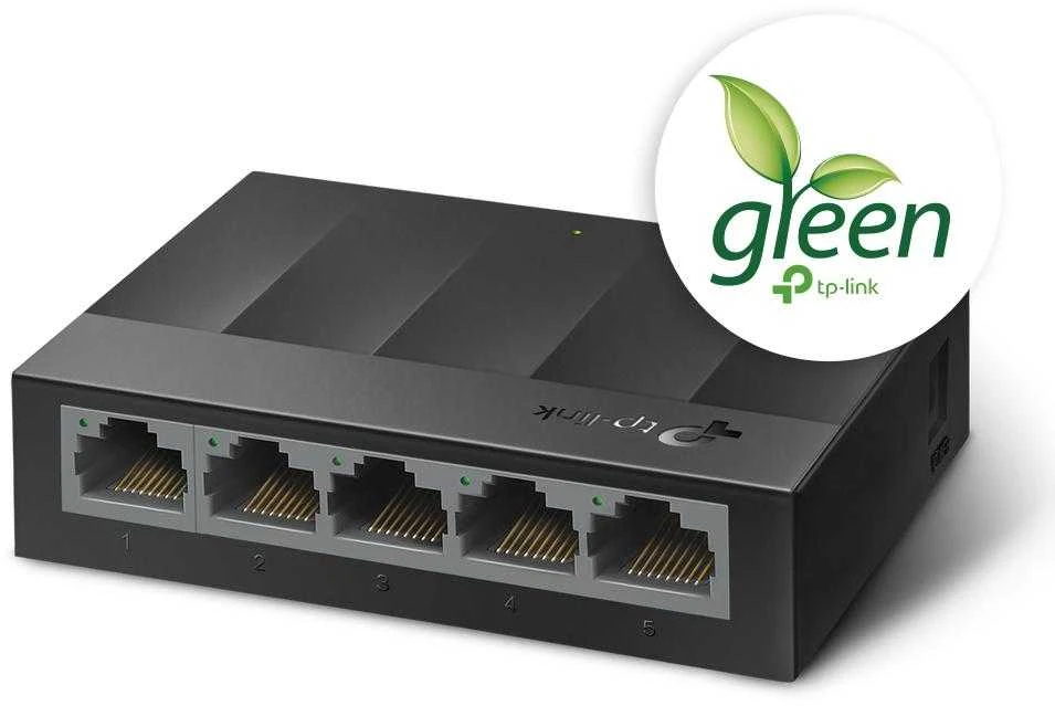 Šakotuvas TP-LINK LiteWave 5 prievadų Gigabit Desktop Switch 5 Gigabit RJ45 Ports Desktop Plastikinis dėklas
