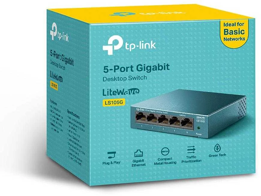 Šakotuvas SWITCH TL-LS105G 5 PRIEVADŲ TP-LINK