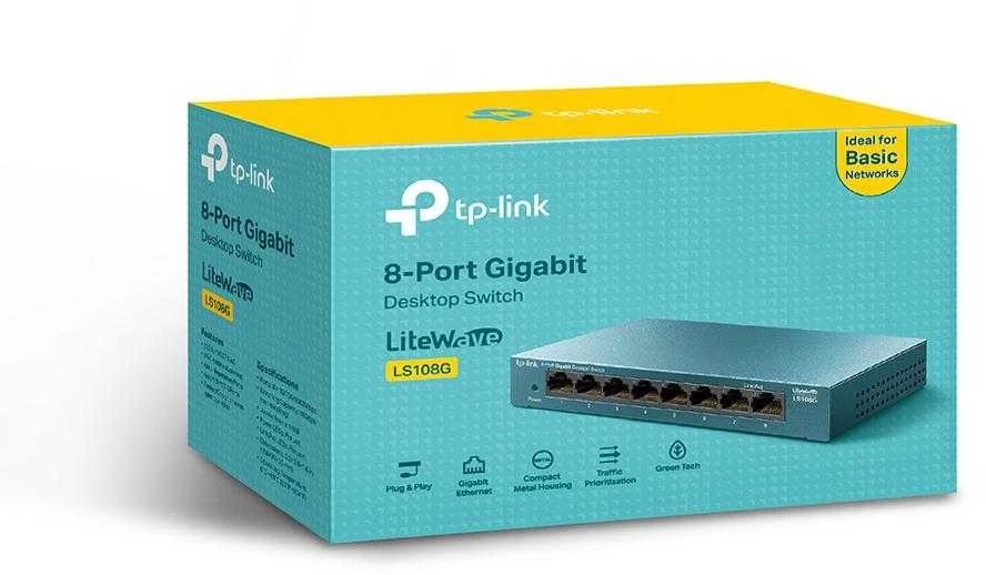 Šakotuvas TP-Link LITEWAVE 8-P.GB DESKTOP SWITCH - .