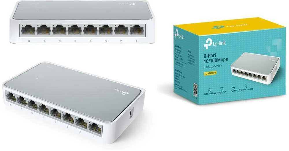 Šakotuvas TP-LINK 8 prievadų 10/100 Mbps komutatorius darbalaukio