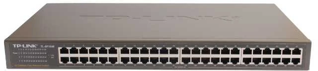 TP-LINK | 48 prievadų 10/100 Mbps stovo tipo komutatorius | TL-SF1048 | Nevaldomas | Montuojamas ant stovo