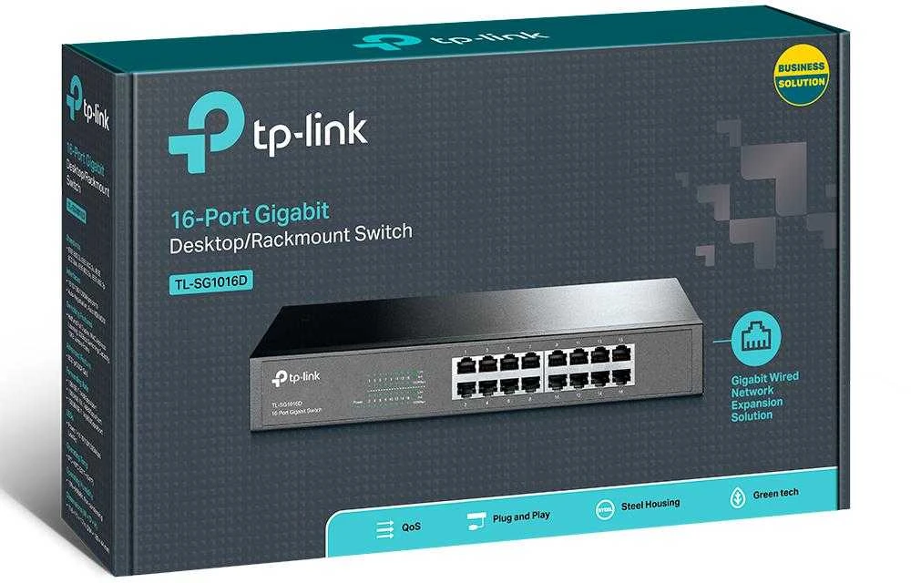 Šakotuvas TP-LINK 16 port Gigab. ECO-Switch 19in