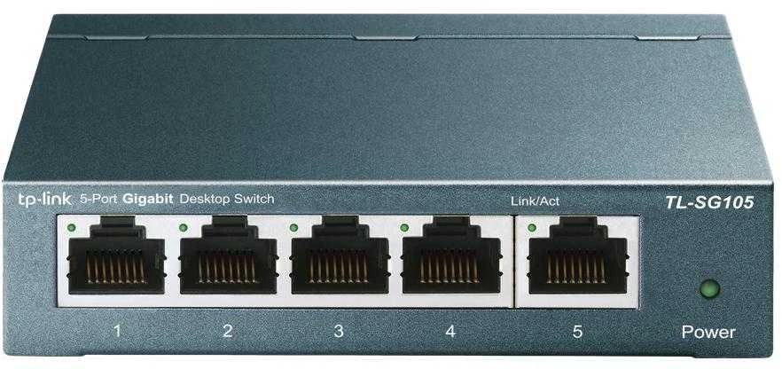 Šakotuvas Komutatorius TP-LINK, 5-port, metalinis korpusas, juodas / TL-SG105
