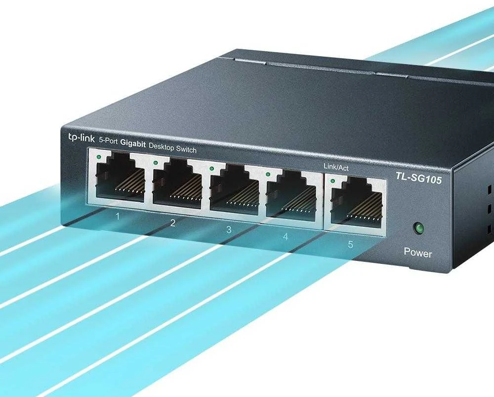 Šakotuvas Komutatorius TP-LINK, 5-port, metalinis korpusas, juodas / TL-SG105