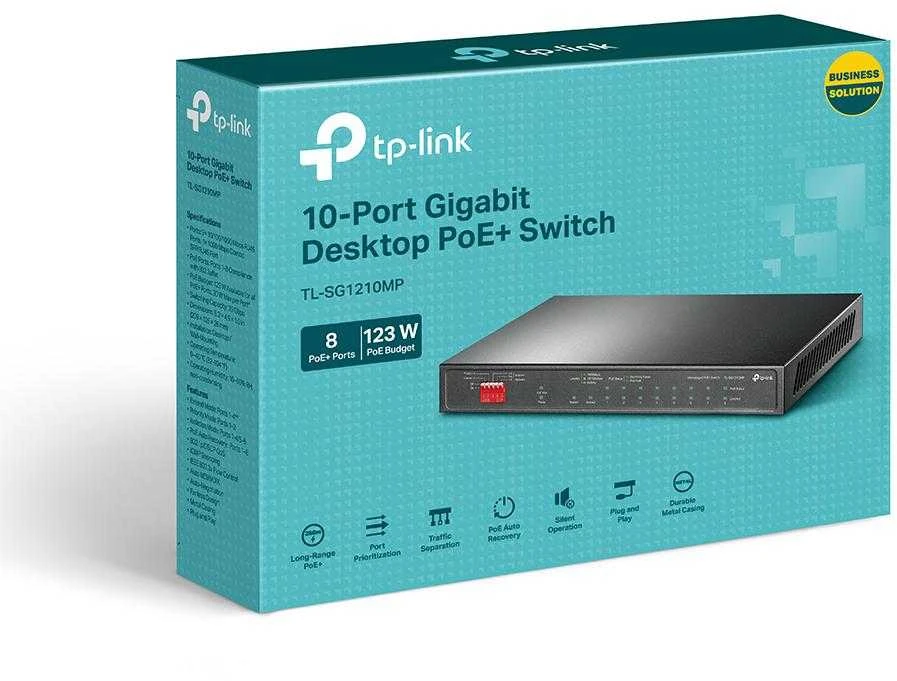 Šakotuvas TP-Link 10-PORT POE GIGABIT SWITCH - DESKTOP WITH 8-PORT POE+