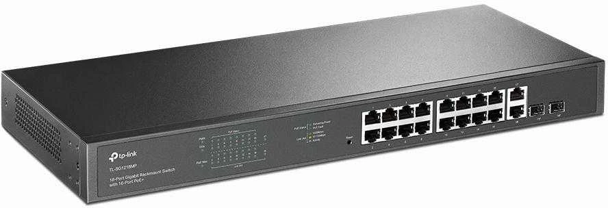 Šakotuvas TP-Link 18 prievadų gigabitinis POE komutatorius – su 16 prievadų POE+