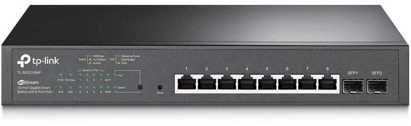 Šakotuvas TP-Link 10-PORT GIGAB SMART SWITCH POE+ - 2 GIGABIT SFP SLOTS