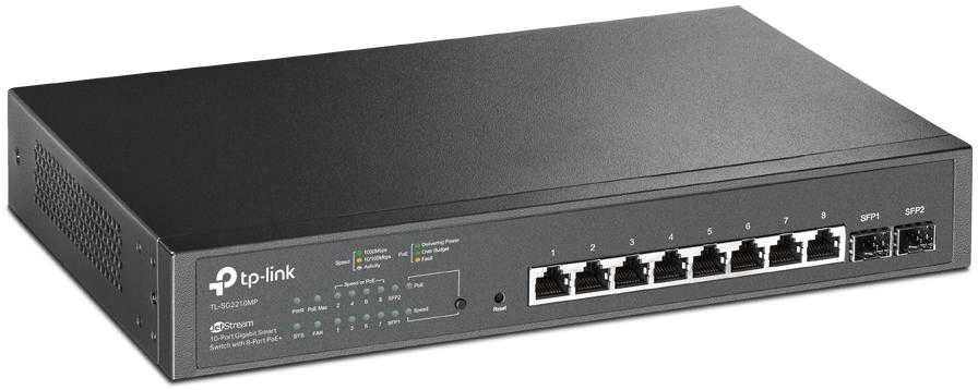 Šakotuvas TP-Link 10-PORT GIGAB SMART SWITCH POE+ - 2 GIGABIT SFP SLOTS