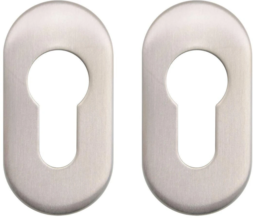 Spynos plokštelė PSG 63.453 ovali, 62 x 32 mm, nerūdijančio plieno