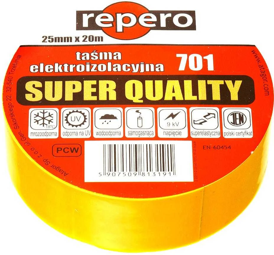REPERO 701 violetinė izoliacinė juosta 19 mm x 20 m