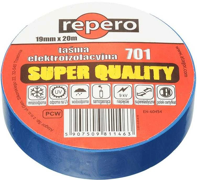 TAŚMA IZOLACYJNA REPERO 701 mėlyna 19MMX20M