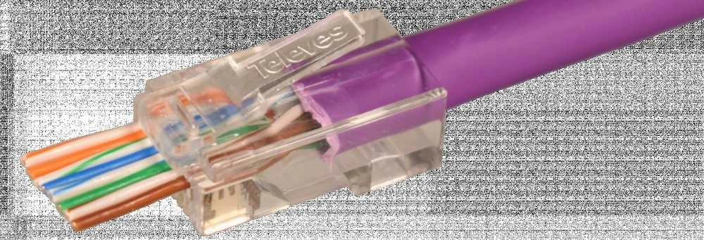 Televes RJ45 kištukas jungtis praeina per UTP Cat 6 ref. 209906