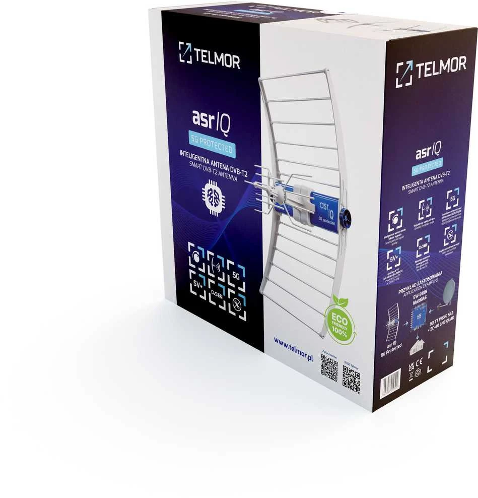 DVB-T/T2 ASR IQ 5G 700 PROTECTED 2023 TV antena su ZZA-7 Telkom Telmor maitinimo šaltiniu