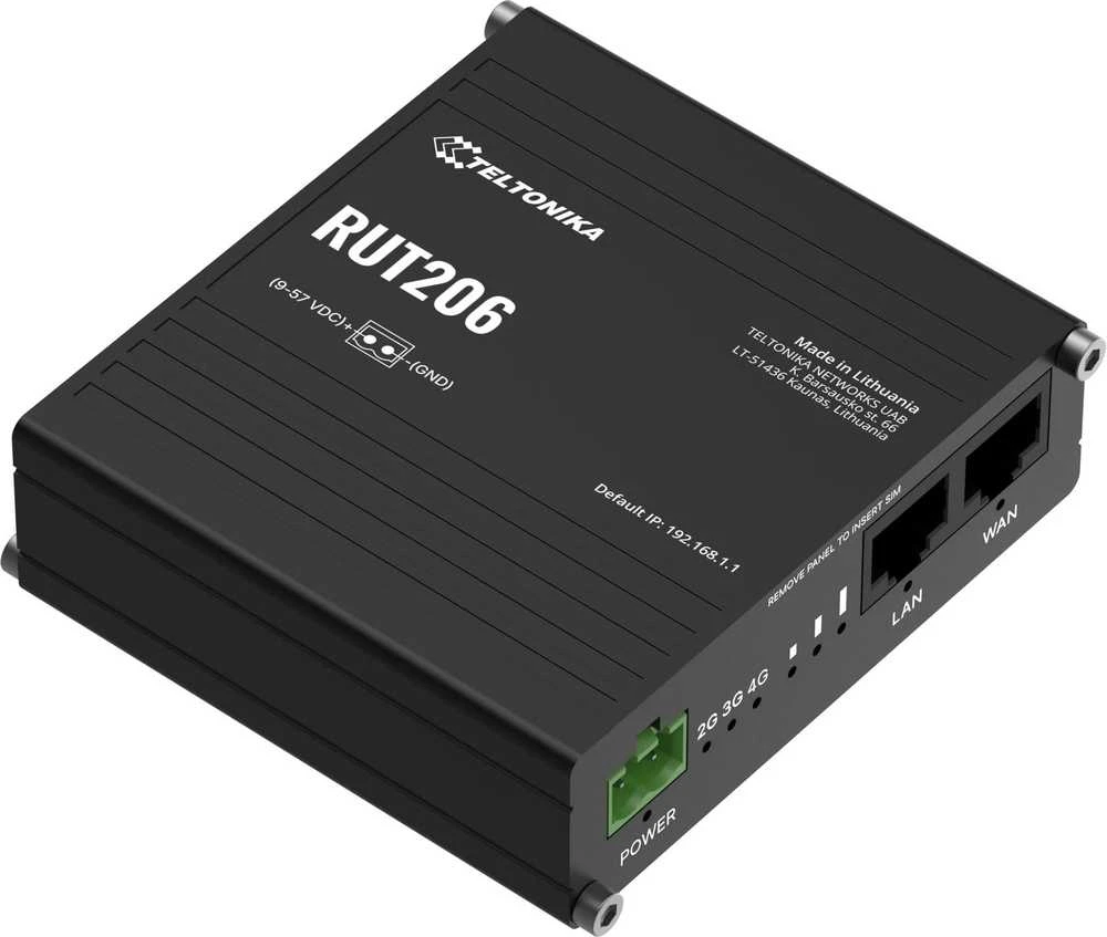 MARŠRUTIZATORIUS 4G LTE RUT206 2.4 GHz 300 Mbps Teltonika