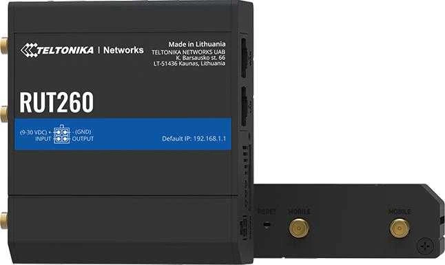 Teltonika | LTE Cat 6 Maršrutizatorius | RUT260 | 802.11n | 10/100 Mbit/s | Ethernet LAN (RJ-45) jungtys 2 | Mesh Support No | MU-MiMO No | 4G