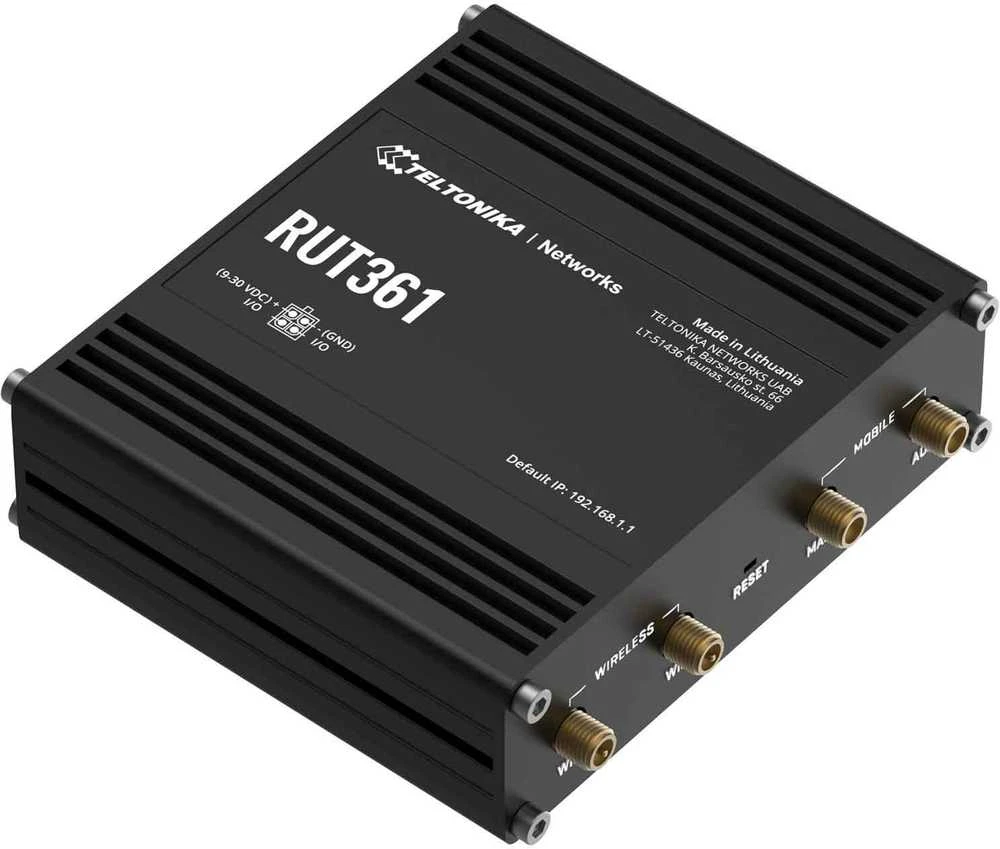 Teltonika | LTE CAT 6 Maršrutizatorius | RUT361 | 802.11n | 10/100 Mbit/s | Ethernet LAN (RJ-45) jungtys 2 | Mesh Support No | MU-MiMO Yes | 4G