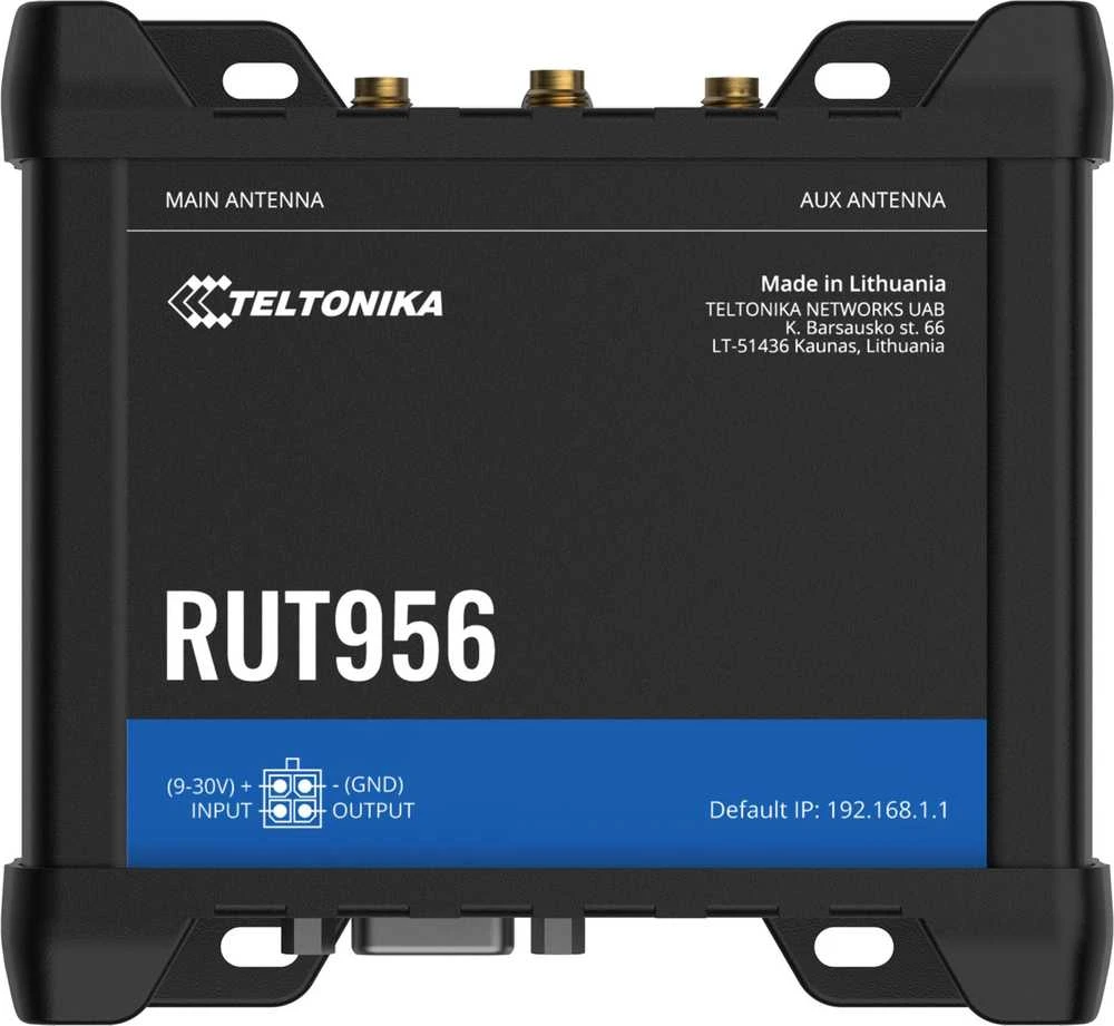 Šakotuvas Teltonika | Pramoninis maršrutizatorius | RUT956 | 802.11n | 10/100 Mbit/s | Ethernet LAN (RJ-45) jungtys 4 | Palaikomas tinklelis: ne | MU-MiMO: ne | 2G/3G/4G | Antenos tipas: 2 x SMA, skirtas LTE, 2 x RP-SMA, skirtas WiFi, 1 x SMA, skirtas GNSS | 1 x USB 2.0