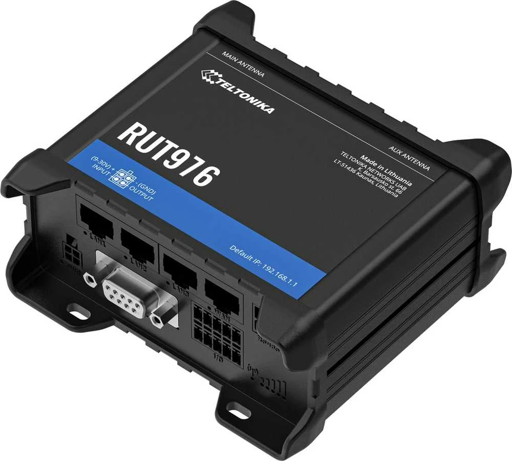 Maršrutizatorius TELTONIKA IOT ROUTER RUT976 5G REDCAP SERIAL