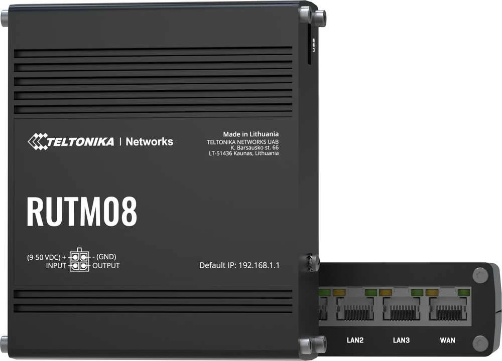 Pramoninis maršrutizatorius Teltonika RUTM08 su 4 GbE prievadais