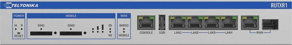 Teltonika | RUTXR1 | Rack-mountable LTE Cat 6 Maršrutizatorius | 802.11ac | Ethernet LAN (RJ-45) jungtys 5 | 10/100/1000 Mbit/s | Mesh Support No | 4G | MU-MiMO Yes
