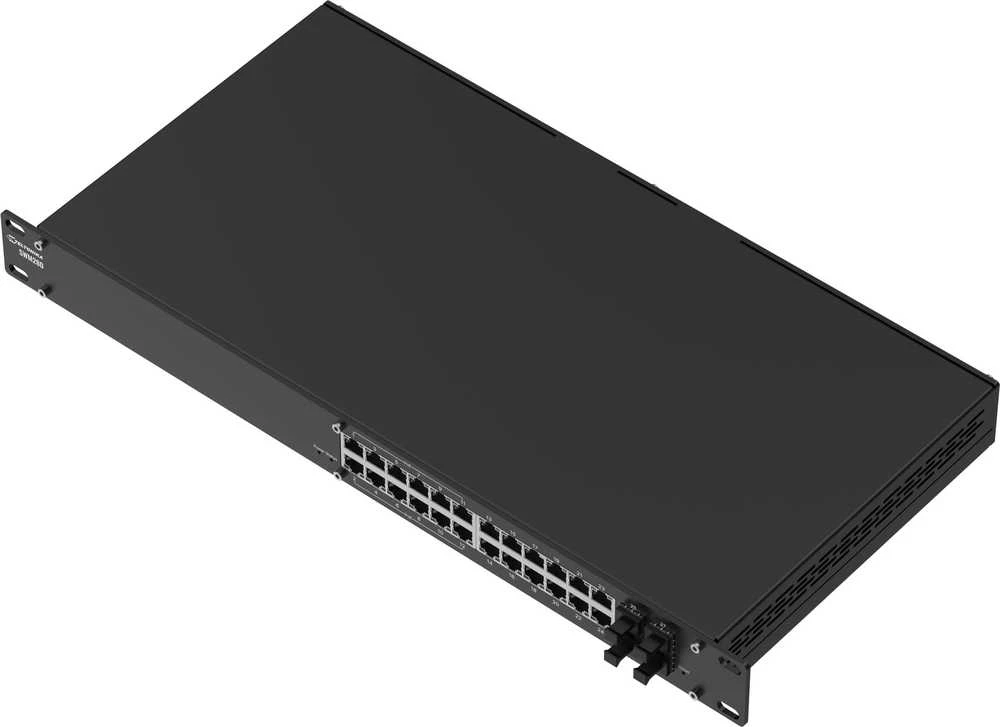 Šakotuvas „Teltonika“ valdomas „PoE+“ komutatorius, palaikantis 12 „PoE+“ ir 12 „Gigabit Ethernet“ tinklus, PROFINET ir MRP | „Teltonika“