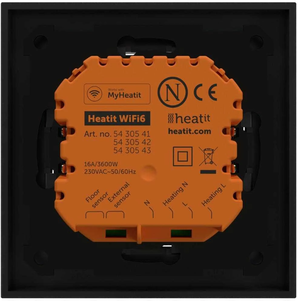 heat it Heatit WiFi6 WiFi elektroninis termostatas skirtas elektriniam šildymui 16A