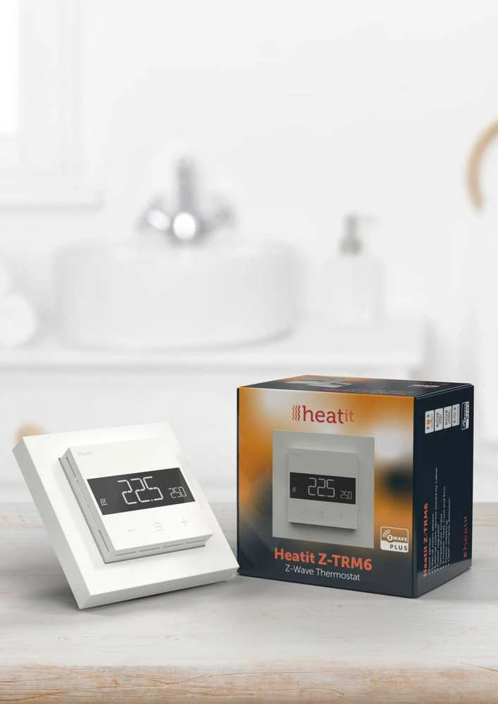 Heatit Z-TRM6 baltas RAL 9003 Z-Wave termostatas 3600W 16A 868,4 MHz