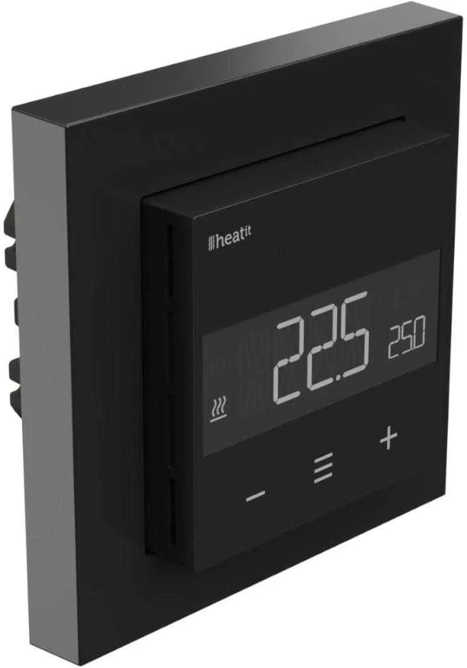 Termostatas Heatit Z-TRM6 juodas matinis Z-Wave termostatas 3600W 16A 868,4 Mhz