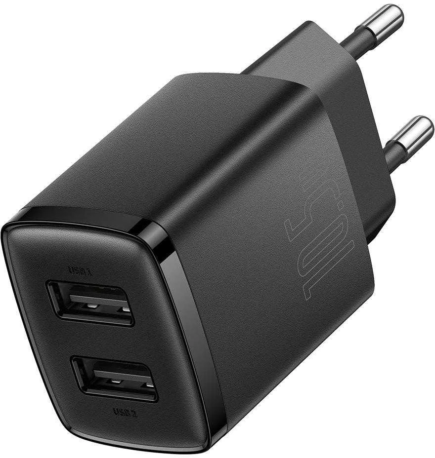 Baseus Sieninis įkroviklis 10.5W 2xUSB 2.1A, juodas