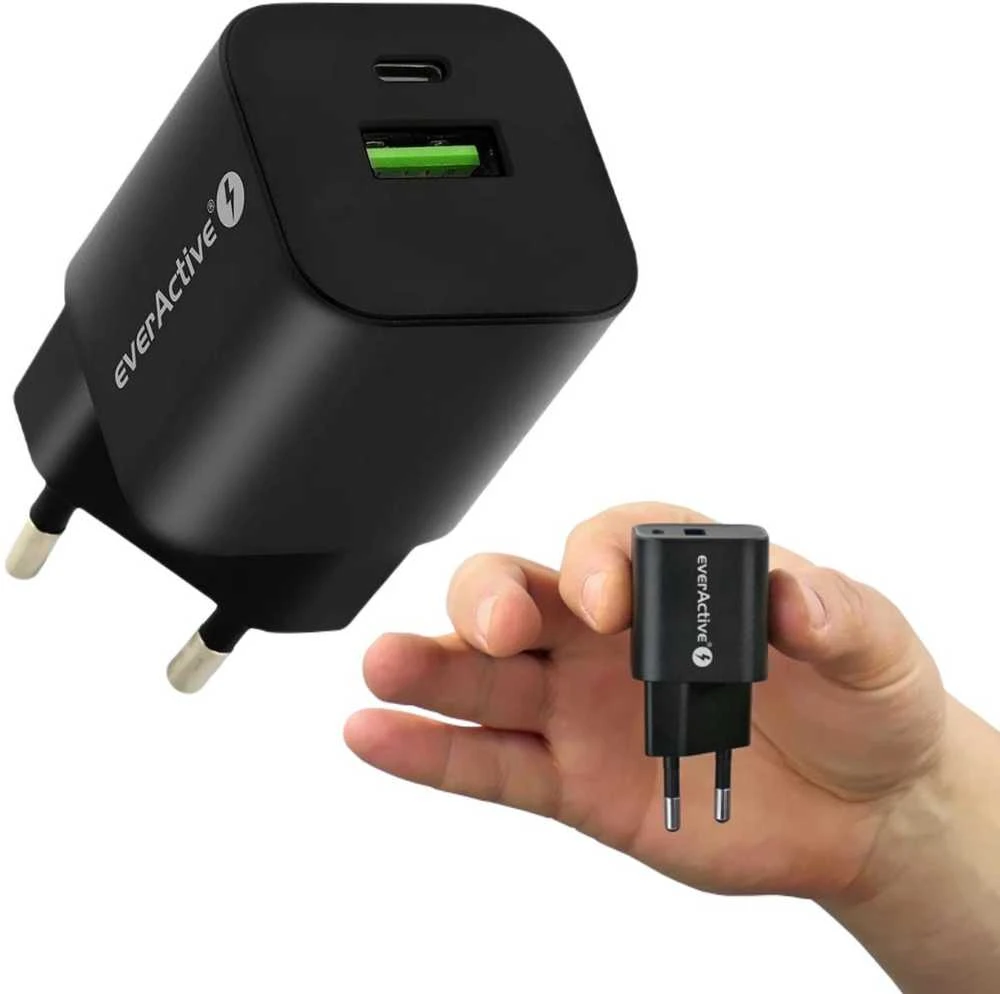ład siec. everActive 30W 1xUSB 1xUSB-C SC-390QB