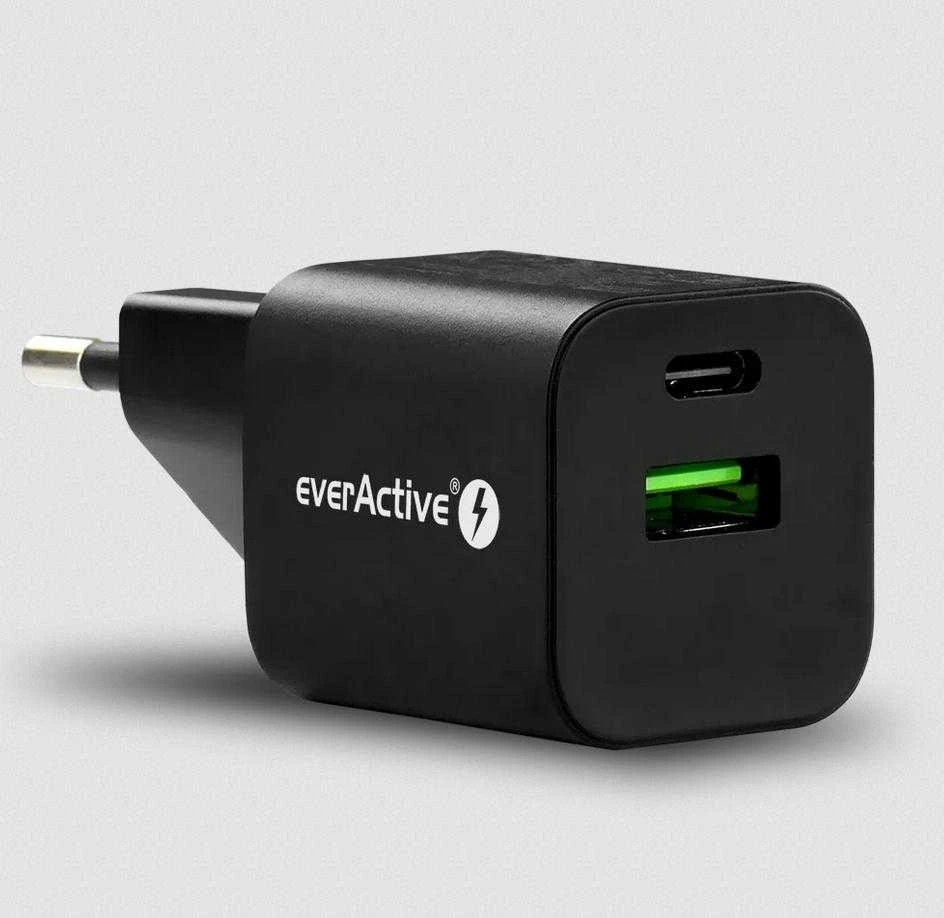Įkroviklis tinklas. everActive 30 W 1xUSB 1xUSB-C SC-390QB