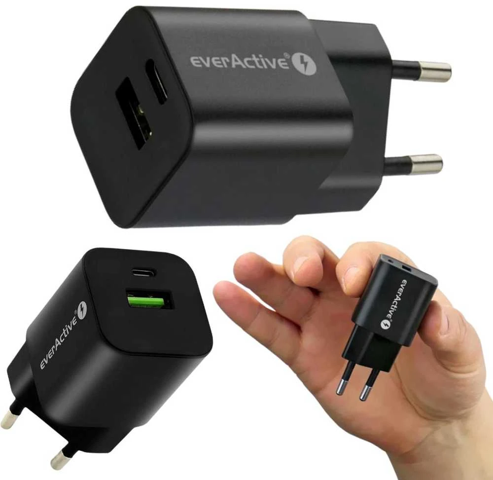 Įkroviklis tinklas. everActive 30 W 1xUSB 1xUSB-C SC-390QB