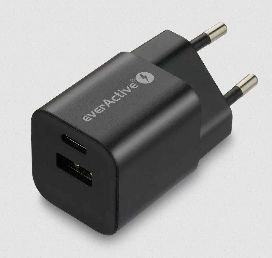 Įkroviklis tinklas. everActive 30 W 1xUSB 1xUSB-C SC-390QB