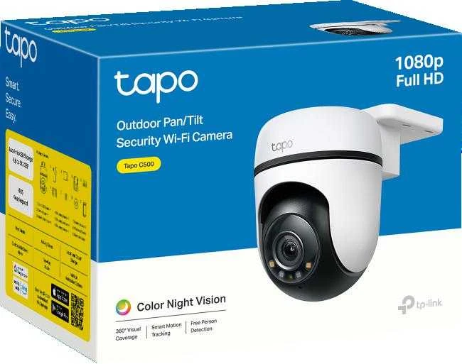 TP-LINK | Pakreipiama/sukama dirbtinio intelekto namų apsaugos „Wi-Fi“ kamera | Tapo C500 | Kupolinė | 2 MP | H.264 | „Micro SD“ kortelė, iki 512 GB