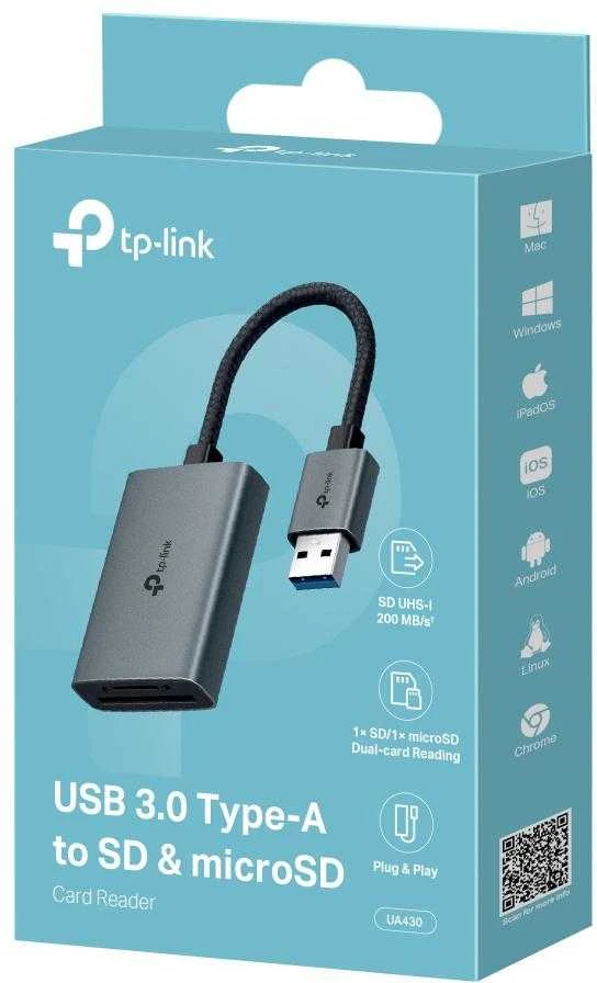 TP-LINK UA430 USB 3.0 C tipo į SD ir Micro SD 3.0 adapteris | TP-LINK