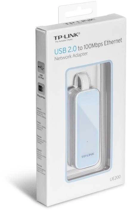 TP-LINK USB 2.0–100Mbps Ethernet tinklo adapteris 1 USB 2.0 jungtis 1 10/100Mbps Ethernet prievadas