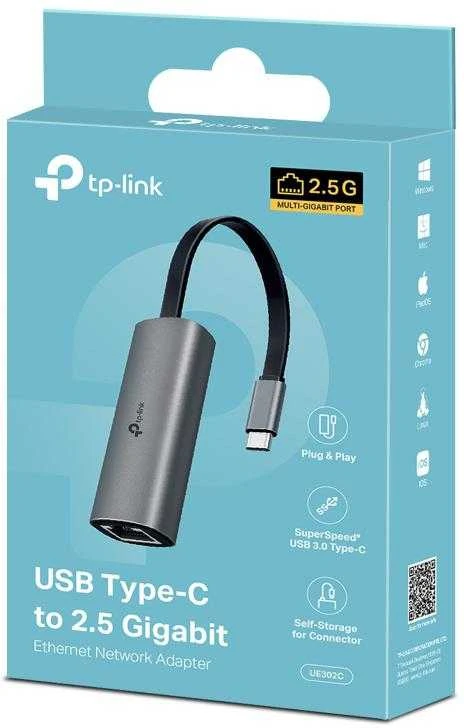 TP-LINK UE302C USB 3.0 Type-C iki 2.5 Gigabit Ethernet tinklo adapteris | TP-LINK