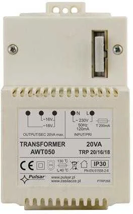 Pulsar Transformatorius PULSAR AWT050 TRP 20VA/16V/18V