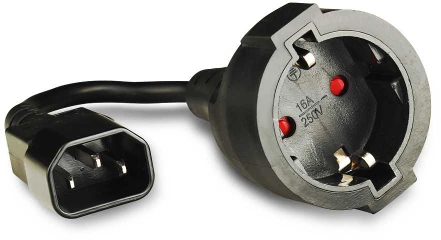LANBERG CA-C14E-10CC-0018-BK ilgintuvas maitinimo kabelis IEC 320 C14->SCHUKO F