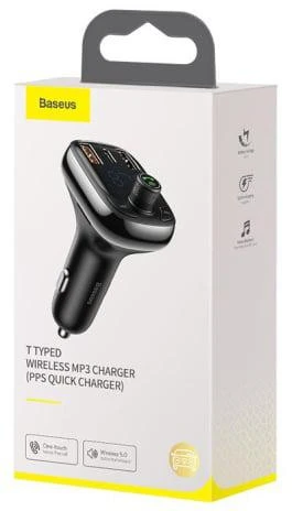 Automobilinis Bluetooth MP3 grotuvas Baseus T Shaped S-13 Juodas OS