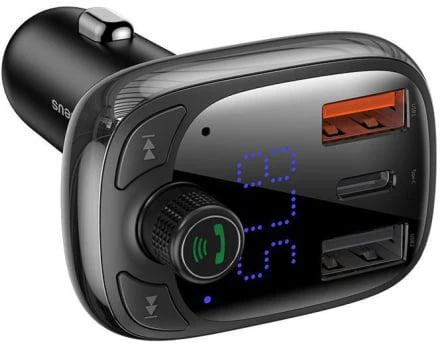 Automobilinis Bluetooth MP3 grotuvas Baseus T Shaped S-13 Juodas OS
