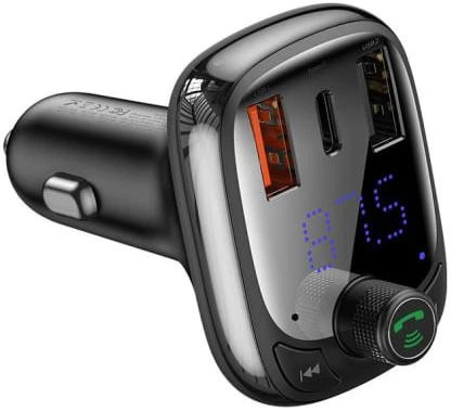 Automobilinis Bluetooth MP3 grotuvas Baseus T Shaped S-13 Juodas OS