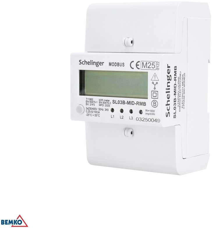 Schelinger Skaitiklis elektrai MID, trifazis, IP51
