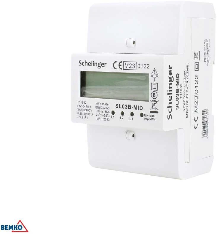 Schelinger Skaitiklis elektrai MID, trifazis, IP51