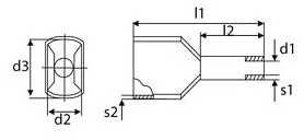 Trytyt DVIGUBA IZOLIACINĖ RANKOVA 2,5mm2 DUID-2x2,5-10NB MĖLYNA (100 vnt.)