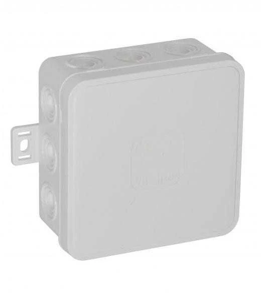 Tuščia ant paviršiaus montuojama dėžutė su 12 įvadų VIPLAST V6 click Baltas IP54 85x85x41mm 036-01