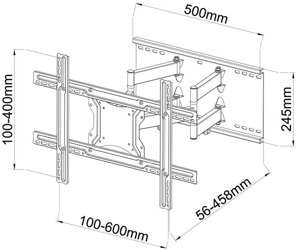 ART RAMT AR-87 ART Laikiklis AR-87 LCD/LED 40-80 60kg kor. vertikalus/lygus 46cm